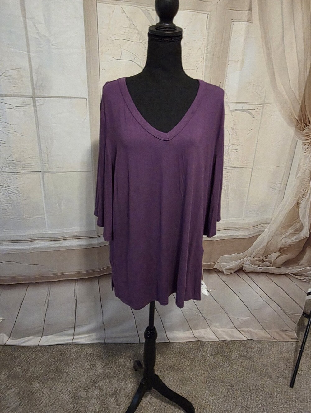 Women’s V-Neck Purple Top